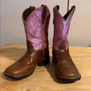 Shyanne Kids Boots in Pink and Brown